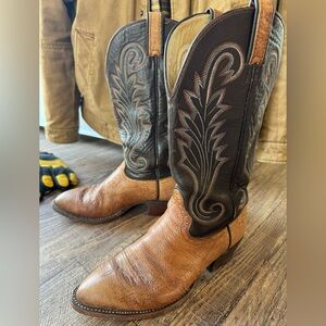 Vintage Hondo Cowboy Boots Men’s 8.5 E | Brown & Black Western Leather